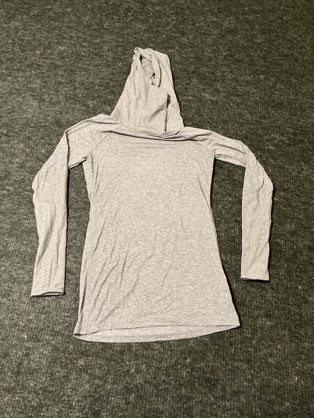 Athleta Cowl Neck Long Sleeve Athletic Pullover Womens Size XS Gray